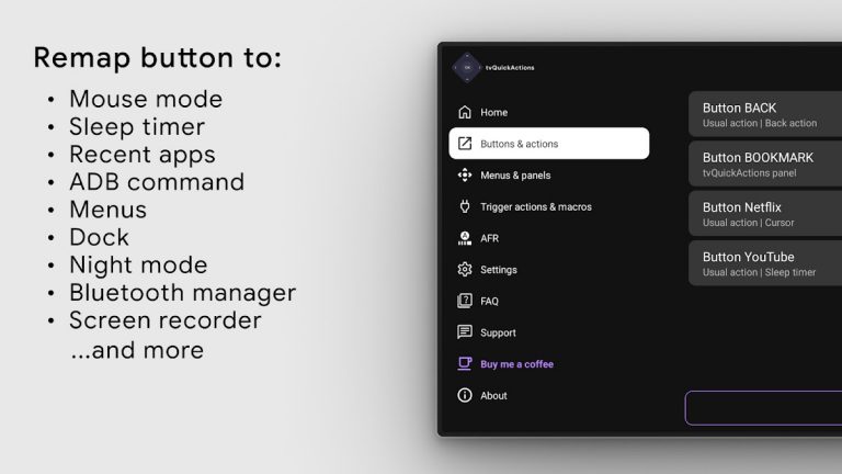 tvQuickActions Pro для Android — скриншот 1