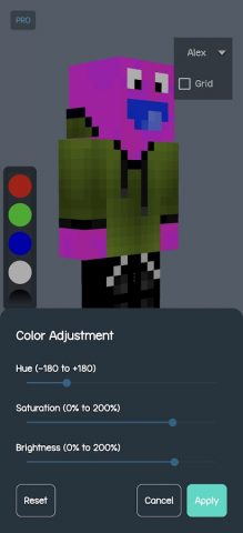 3D Skin Editor for Minecraft для Android — скриншот 3