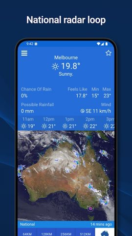 AUS Rain Radar — Old Bom Radar для Android — скриншот 3