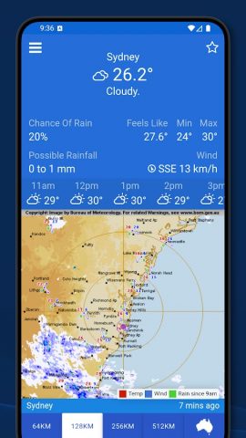 AUS Rain Radar — Old Bom Radar для Android — скриншот 5