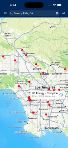 Alternative Fueling Stations для iOS — скриншот 1