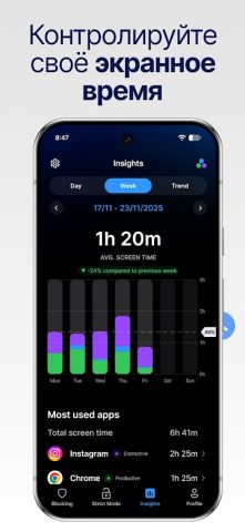 AppBlock блокировка приложений для Android — скриншот 4