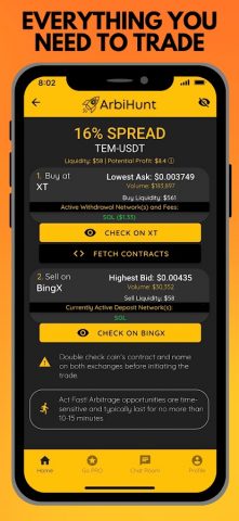 ArbiHunt — Crypto Arbitrage для Android — скриншот 3