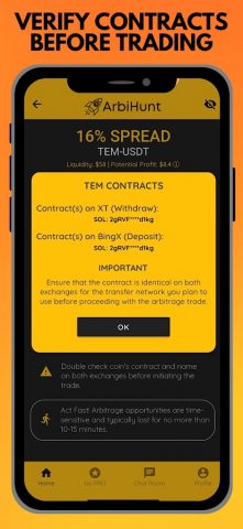 ArbiHunt — Crypto Arbitrage для Android — скриншот 4