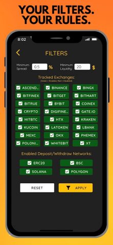 ArbiHunt — Crypto Arbitrage для Android — скриншот 5