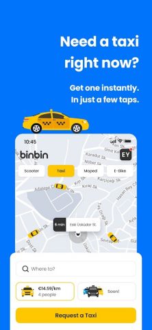 BinBin: Taxi & Scooter для Android — скриншот 3