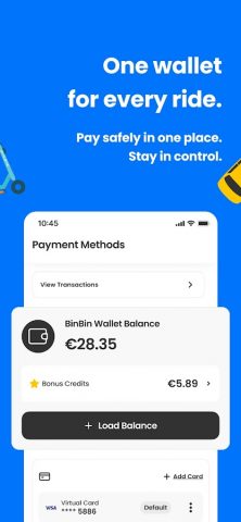 BinBin: Taxi & Scooter для Android — скриншот 5