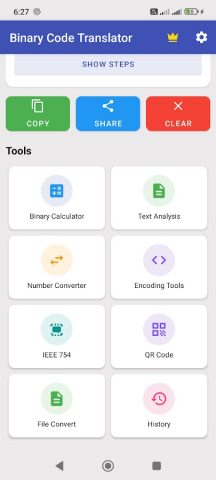 Binary Code Translator для Android — скриншот 2