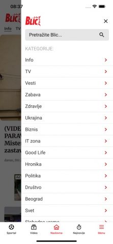 Blic для iOS — скриншот 3