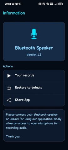 Bluetooth Lound speaker для Android — скриншот 2