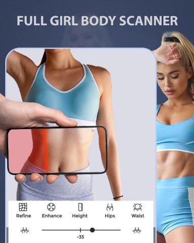 Body Scanner Girl Shape Editor для Android — скриншот 1