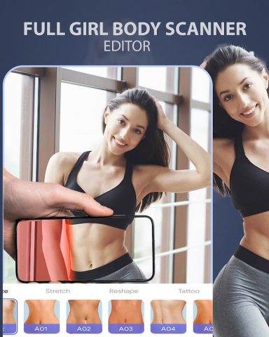 Body Scanner Girl Shape Editor для Android — скриншот 2