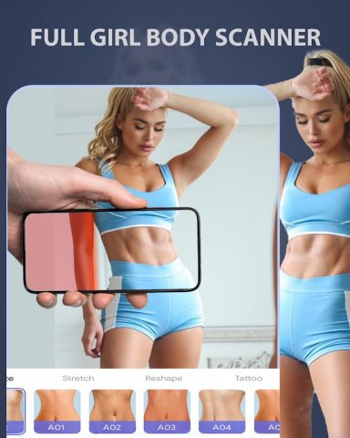 Body Scanner Girl Shape Editor для Android — скриншот 3