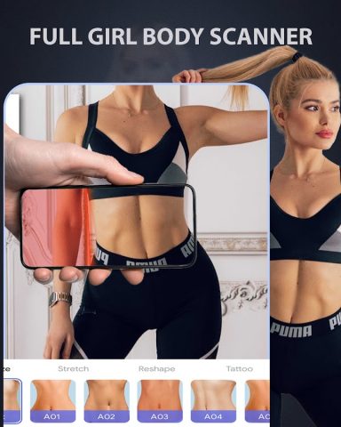Body Scanner Girl Shape Editor для Android — скриншот 4