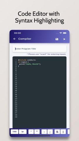 C Compiler — Run .c Code для Android — скриншот 3