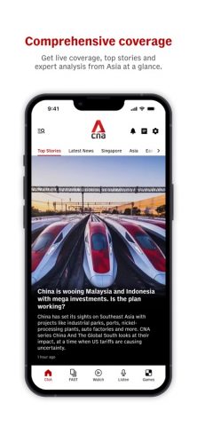 CNA (Channel NewsAsia) для iOS — скриншот 1