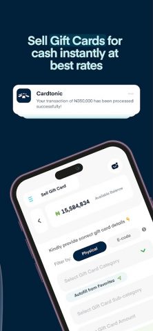 Cardtonic: Virtual & Gift Card для Android — скриншот 3