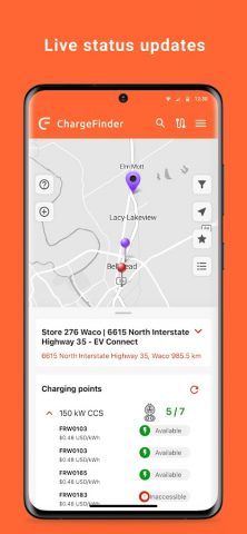 ChargeFinder: EV Charging для Android — скриншот 4