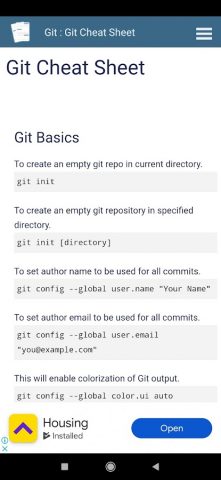 Cheat Sheet для Android — скриншот 3