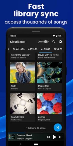 CloudBeats Cloud Music Player для Android — скриншот 4