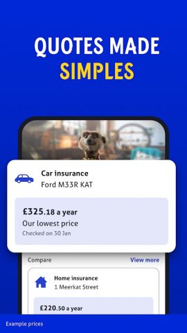 Compare the Market: Meerkat для Android — скриншот 1