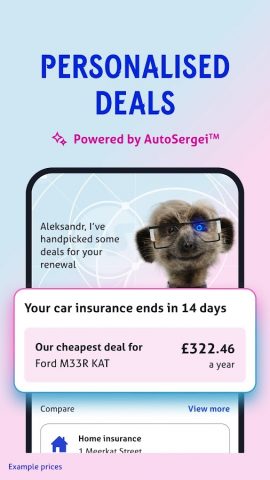 Compare the Market: Meerkat для Android — скриншот 2