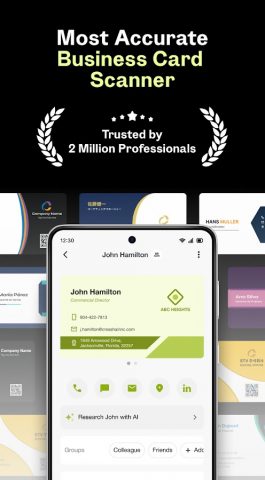 Covve : Business Card Scanner для Android — скриншот 1