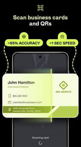 Covve : Business Card Scanner для Android — скриншот 2