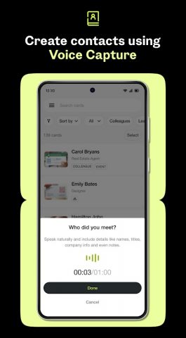 Covve : Business Card Scanner для Android — скриншот 5