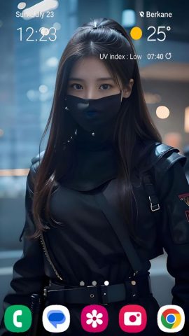 Девушка Маска Обои для Android — скриншот 3