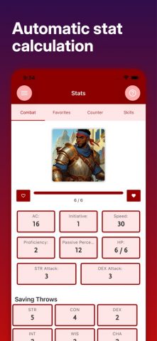 DnD 5e Character Keep для iOS — скриншот 3