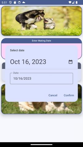 Dog Gestation Calculator для Android — скриншот 3