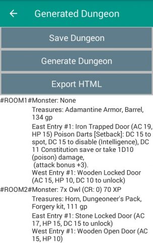 Dungeon Map Generator для Android — скриншот 3