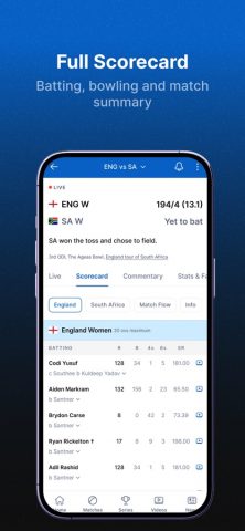 ESPNcricinfo — Cricket Scores для iOS — скриншот 4