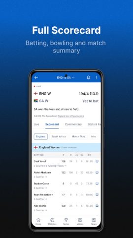 ESPNcricinfo — Live Cricket для Android — скриншот 3