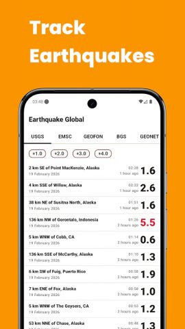Earthquake Global для Android — скриншот 1