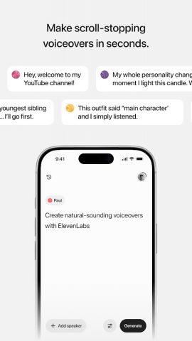 ElevenLabs: AI Voice Generator для Android — скриншот 1