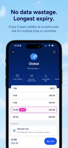 Eskimo: eSIM Travel Internet для iOS — скриншот 1