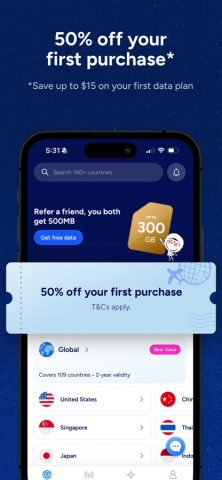 Eskimo: eSIM Travel Internet для iOS — скриншот 2