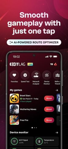 ExitLag: Lower your Ping для Android — скриншот 1