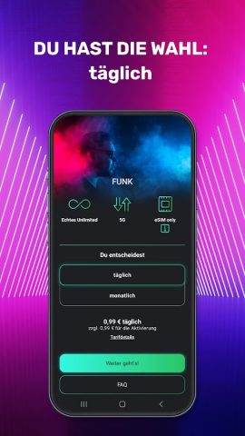 FUNK — Deine Tarif-App для Android — скриншот 1