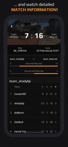 Faceit Stats для iOS — скриншот 5