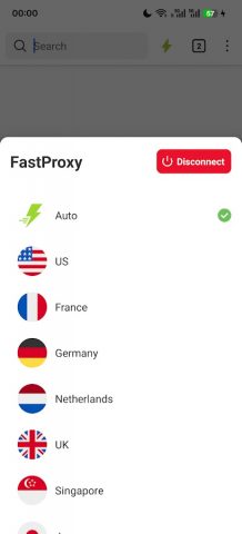 FastProxy Secure Browser для Android — скриншот 2