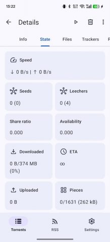 FastTorrent-torrent downloader для Android — скриншот 2