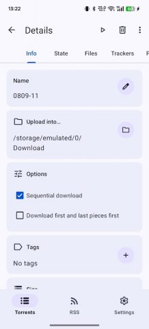 FastTorrent-torrent downloader для Android — скриншот 3
