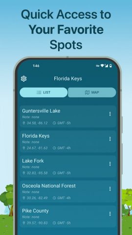 Fishing & Hunting Solunar Time для Android — скриншот 5
