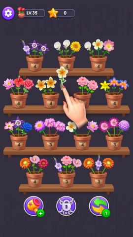 Flower Merge: Цветы Сортировка для Android — скриншот 2