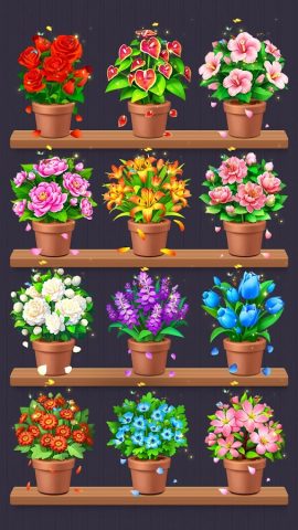 Flower Merge: Цветы Сортировка для Android — скриншот 3