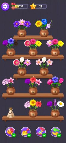 Flower Merge — Цветы игра для iOS — скриншот 1
