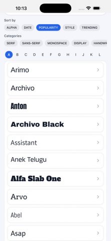 Font-Finder для iOS — скриншот 2